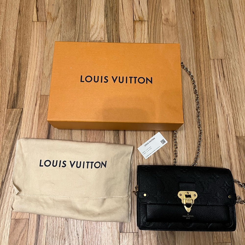 Louis Vuitton Black and Gold Chain Bag